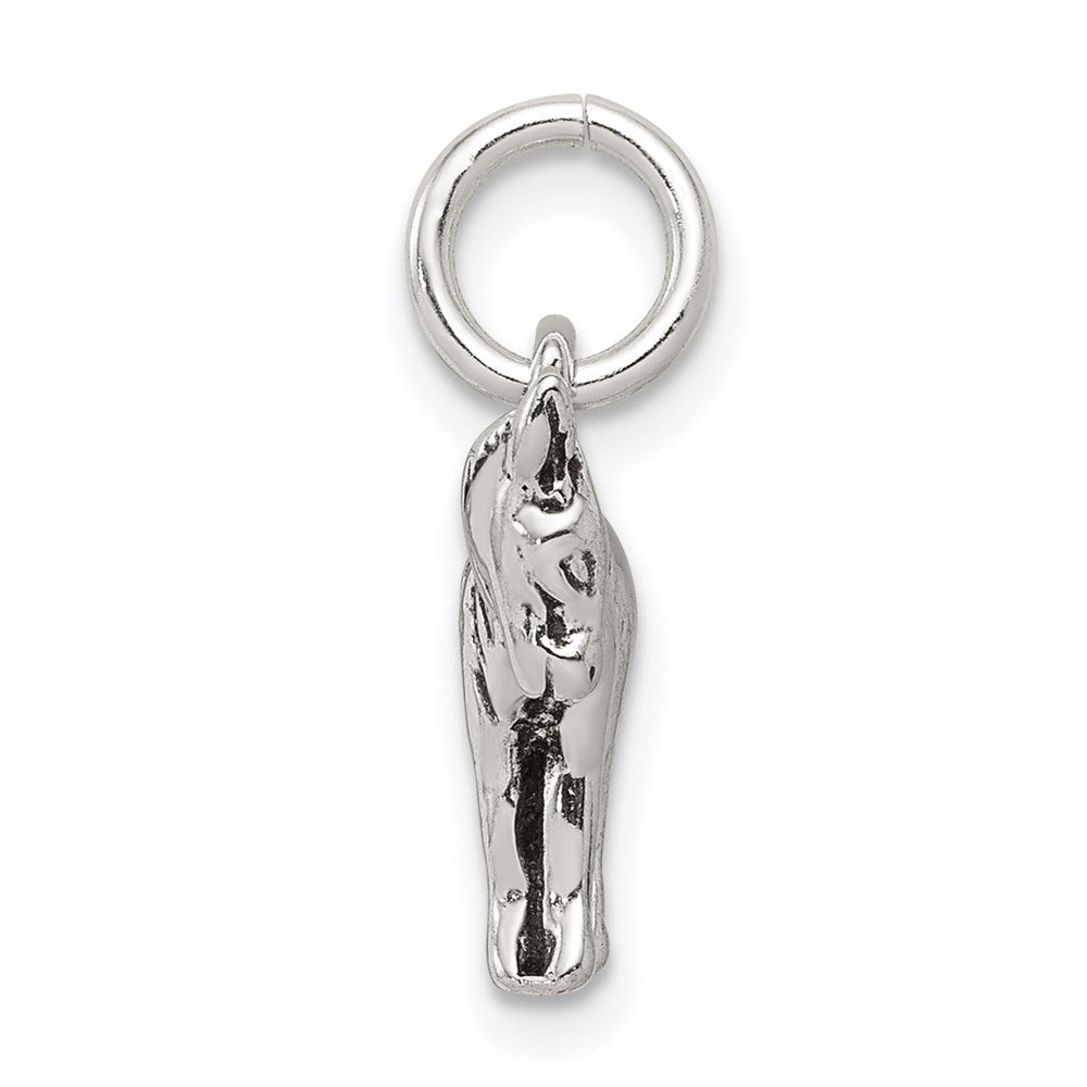 Sterling Silver Antiqued Donkey Charm - Product Photo