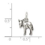 Sterling Silver Antiqued Donkey Charm - Product Photo