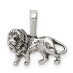Sterling Silver Antiqued Lion Charm - Product Photo