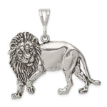 Sterling Silver Antiqued Lion Charm - Product Photo