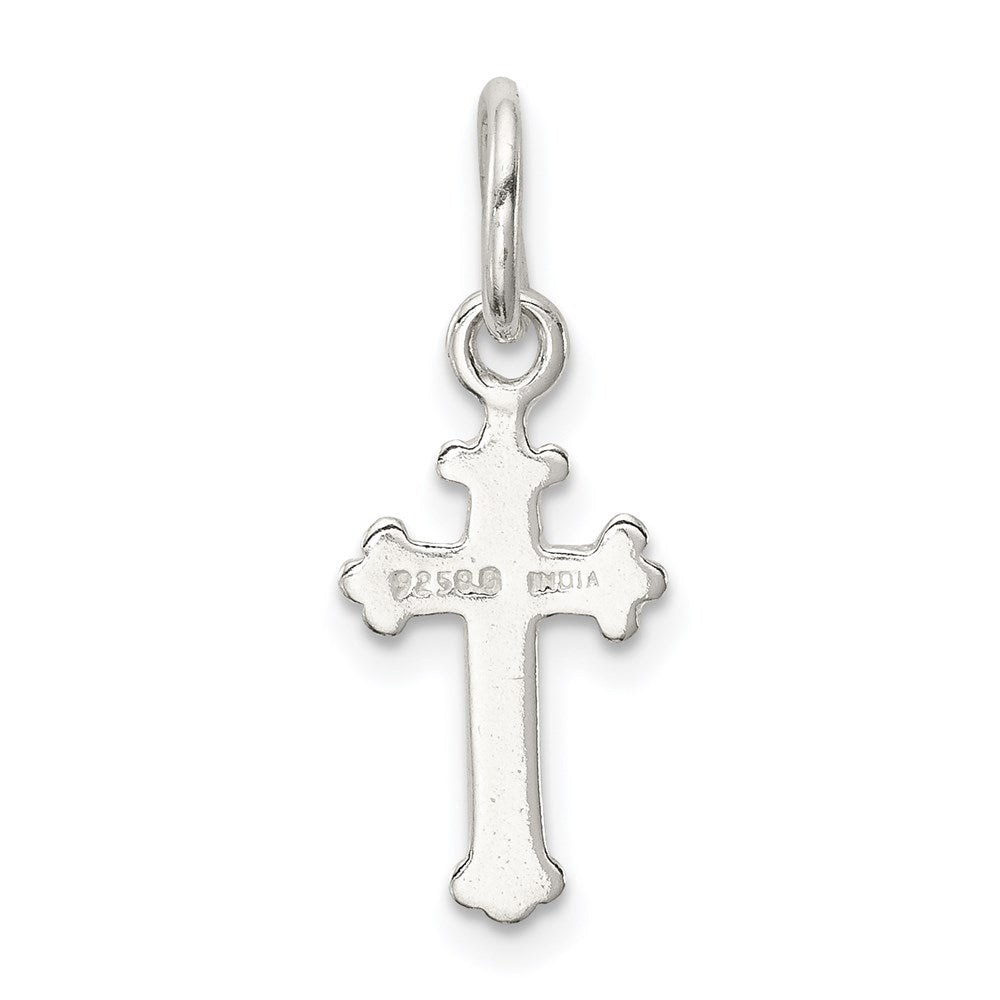 Sterling Silver Polished Cross Charm - Product Photo