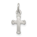 Sterling Silver Polished Cross Charm - Product Photo