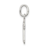 Sterling Silver Polished Cross Charm - Product Photo