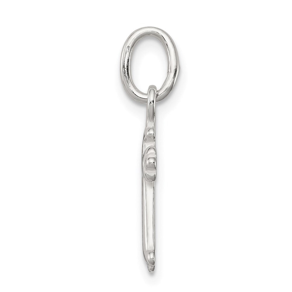 Sterling Silver Polished Cross Charm - Product Photo