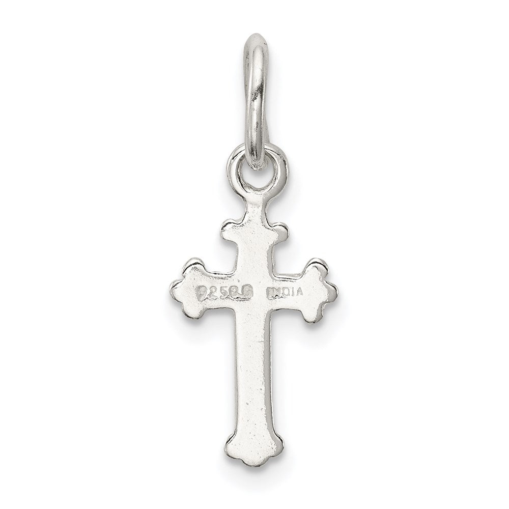 Sterling Silver Polished Cross Charm - Product Photo