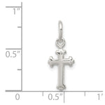 Sterling Silver Polished Cross Charm - Product Photo