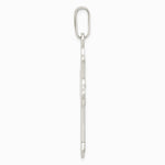 Sterling Silver Polished Textured Cross Pendant - Product Photo