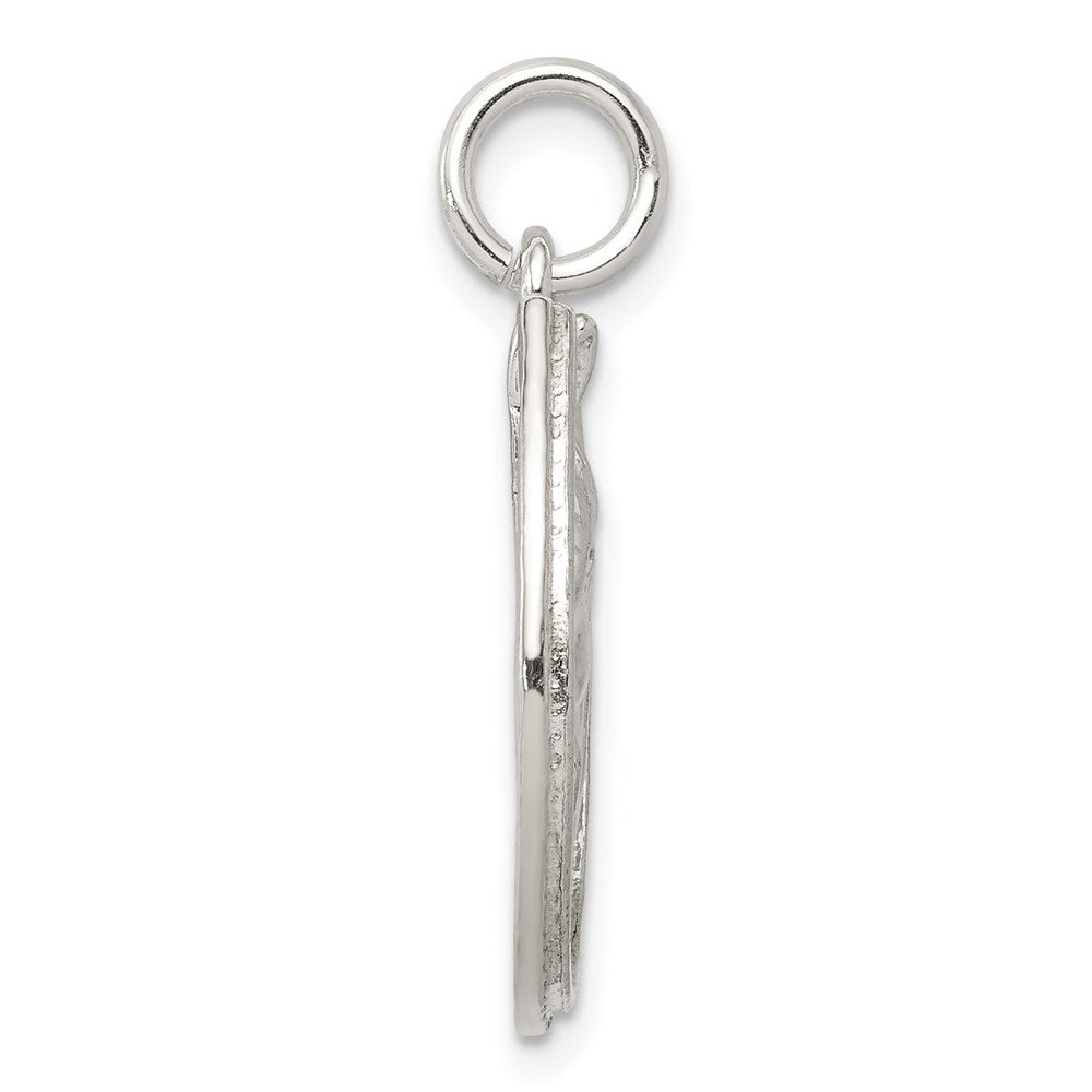 Sterling Silver Horseshoe with Horse Head Pendant - Product Photo