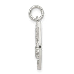 Sterling Silver Horseshoe with Boot Charm - Product Photo