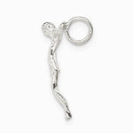 Sterling Silver Polished Mini Jesus Cross Chain Slide - Product Photo