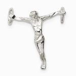 Sterling Silver Polished Mini Jesus Cross Chain Slide - Product Photo