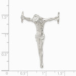 Sterling Silver Polished Jesus Cross Chain Slide Pendant - Product Photo