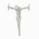 Sterling Silver Polished Jesus Cross Chain Slide Pendant - Product Photo