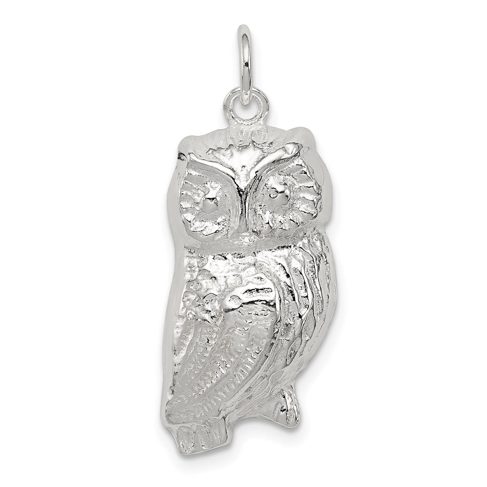 Sterling Silver Owl Charm - Product Photo
