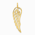 Sterling Silver Gold-tone Polished Angel Wing Charm - Product Photo