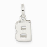 Sterling Silver Letter B Initial Charm - Product Photo