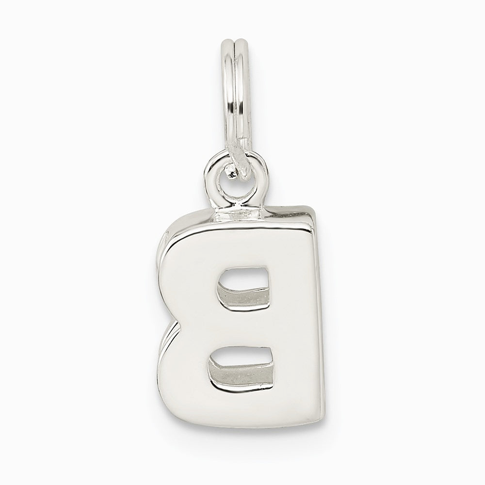 Sterling Silver Letter B Initial Charm - Product Photo