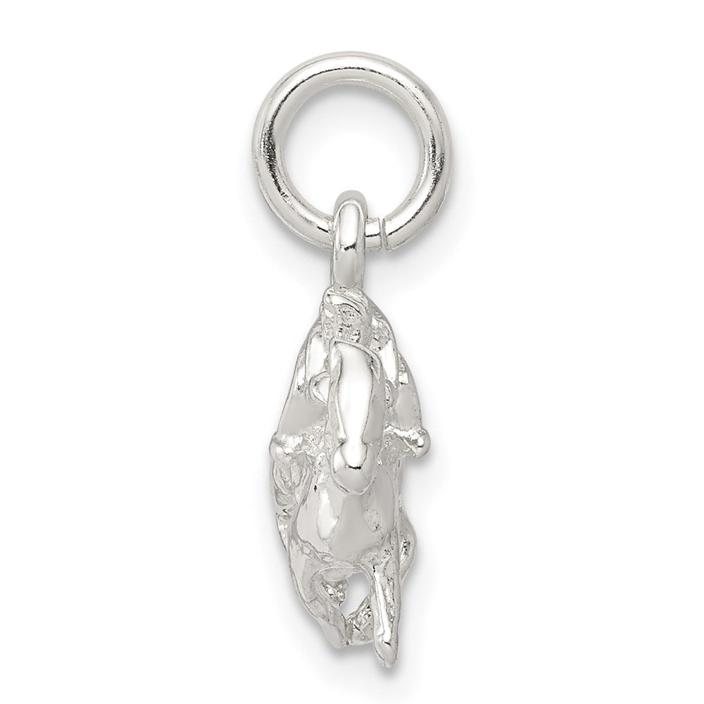 Sterling Silver Horse w/Rider Charm - Product Photo