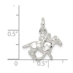 Sterling Silver Horse w/Rider Charm - Product Photo