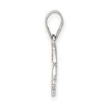 Sterling Silver Rhodium-plated Polished Bunny Pendant - Product Photo