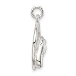 Sterling Silver Polished Horseshoe with Horse Head Pendant - Product Photo