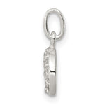 Sterling Silver Polished Horseshoe CZ Charm - Product Photo