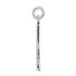 Sterling Silver Antiqued Soccer Rectangle Pendant - Product Photo