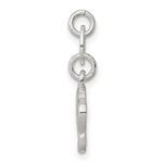 Sterling Silver Polished Paw Print Charm - Product Photo