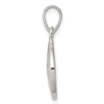 Sterling Silver Polished Paw Print Pendant - Product Photo