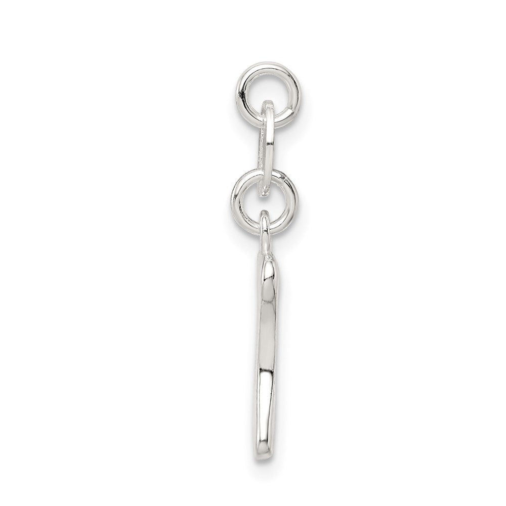 Sterling Silver Polished Dog Bone Charm - Product Photo