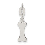 Sterling Silver Polished Dog Bone Charm - Product Photo