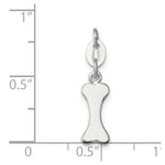 Sterling Silver Polished Dog Bone Charm - Product Photo