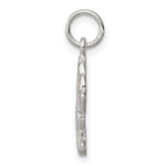 Sterling Silver Polished and Textured Dog Pendant - Product Photo