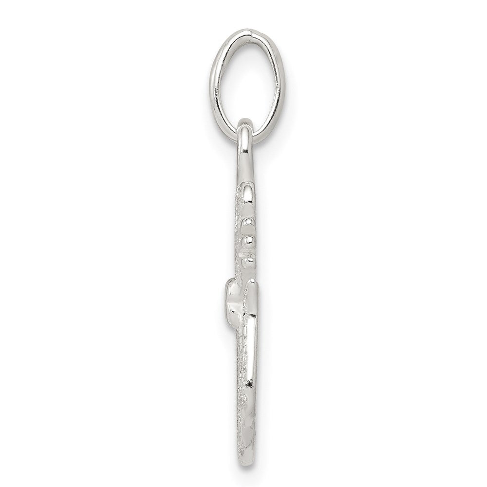 Sterling Silver Polished Cat Charm - Product Photo