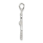 Sterling Silver Polished CZ Cat Pendant - Product Photo