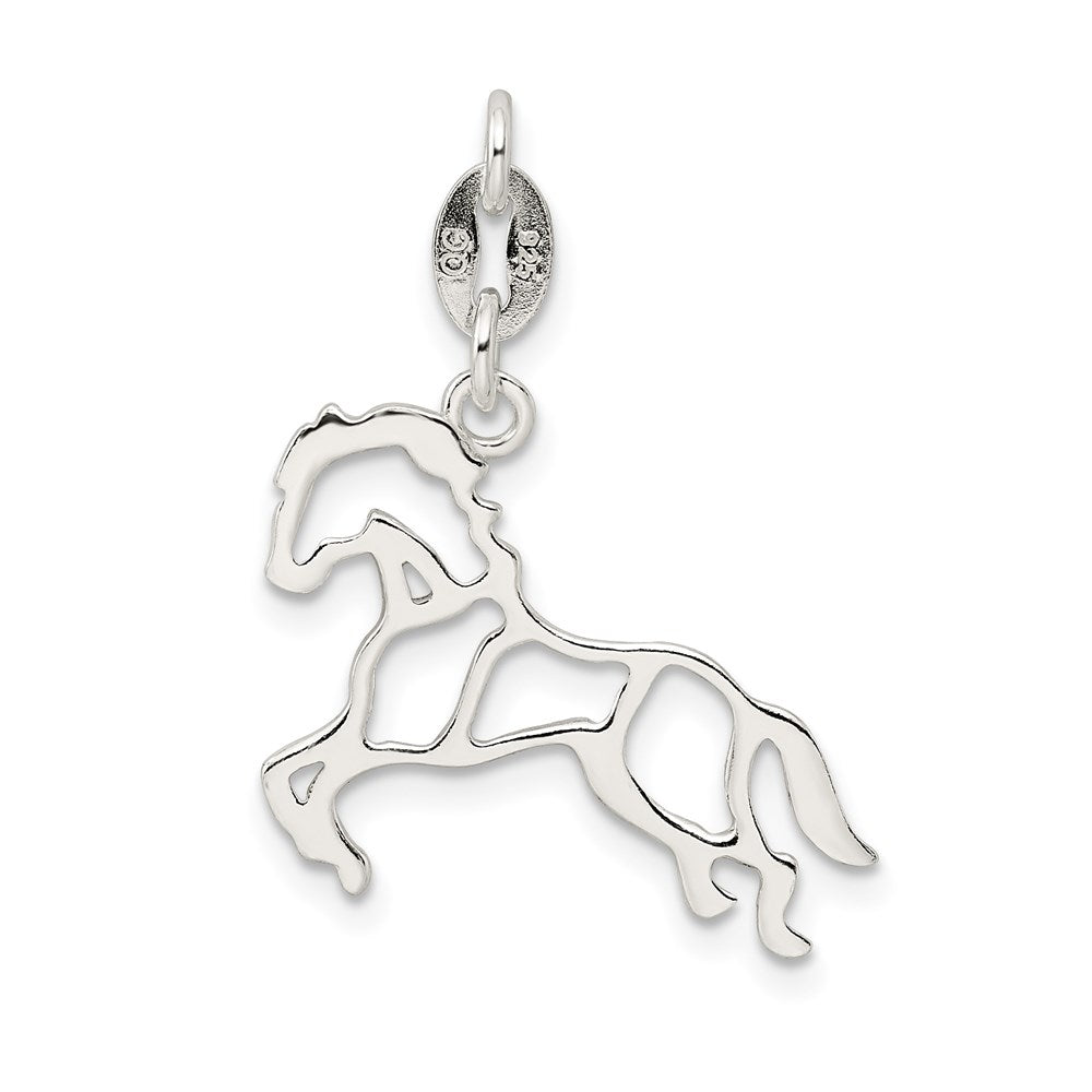 Sterling Silver Polished Horse Charm - Product Photo