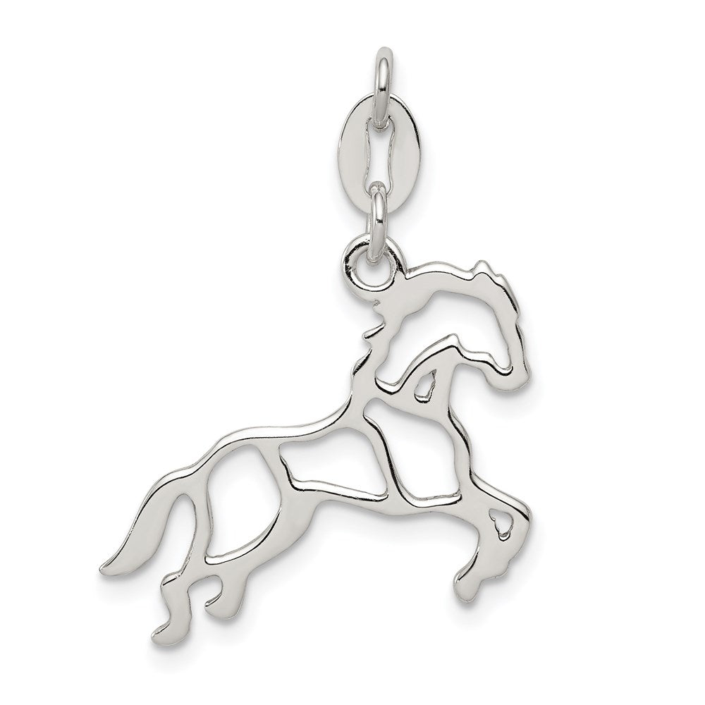 Sterling Silver Polished Horse Charm - Product Photo
