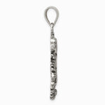 Sterling Silver Antiqued & Textured Chinese Dragon Pendant - Product Photo