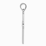 Sterling Silver Rhodium-plated Jesus Cross Medium Pendant - Product Photo