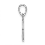 Sterling Silver Rhodium-plated Enamel Glitter Fabric MOM Pendant - Product Photo