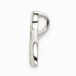 Sterling Silver Polished Filigree Whale Tail Chain Slide - Product Photo