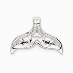 Sterling Silver Polished Filigree Whale Tail Chain Slide - Product Photo