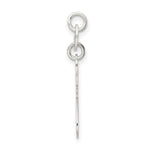 Sterling Silver Polished Cat Charm - Product Photo