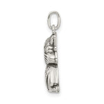 Sterling Silver Antiqued Cat Charm - Product Photo