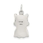 Sterling Silver Antiqued Cat Charm - Product Photo