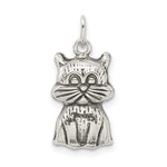 Sterling Silver Antiqued Cat Charm - Product Photo