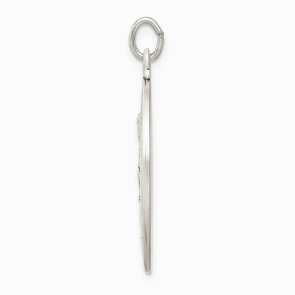Sterling Silver Antiqued St. Joseph Medal - Product Photo