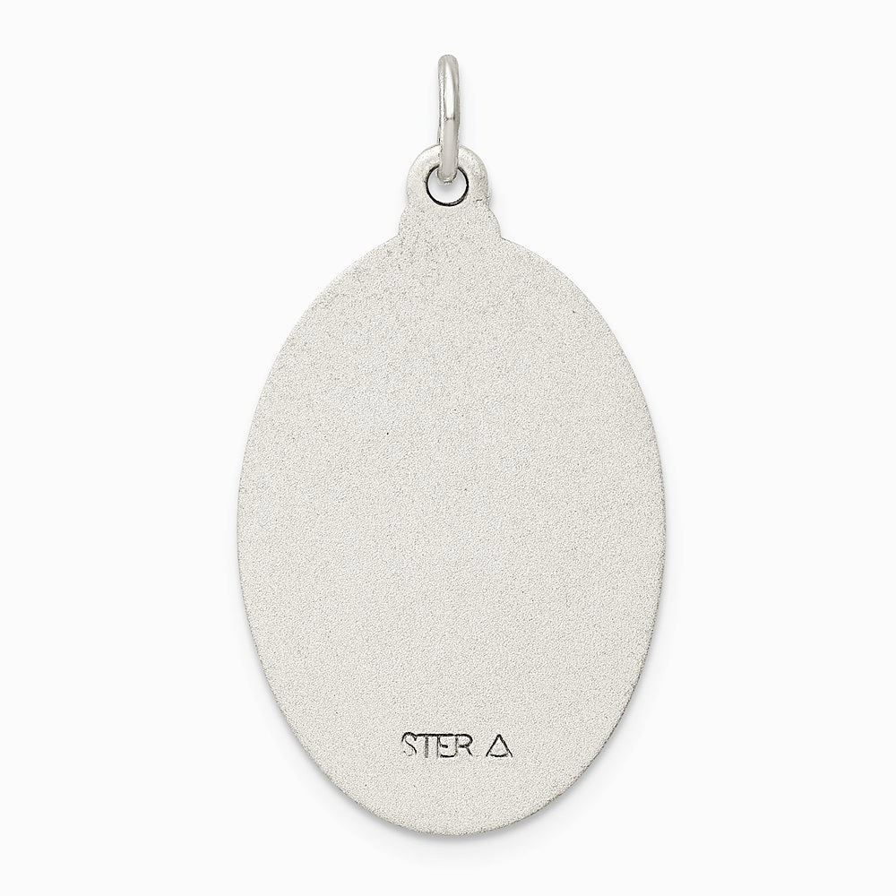 Sterling Silver Antiqued St. Joseph Medal - Product Photo