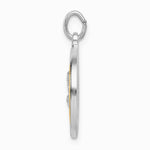 Sterling Silver Platinum-plated & Gold-tone St Peregrine Medal - Product Photo
