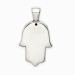 Sterling Silver Antiqued Hamsa Pendant - Product Photo
